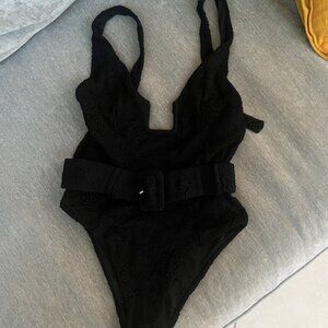 Devon Windsor Briana Full-Piece Black Swimsuit